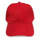 Baseball Cap with Velcro, Regular Quality #RED, 1 DZ