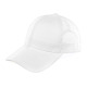 Plain Mesh Trucker Hat, Curved Bill Baseball Cap with Strap, White, 1 DZ