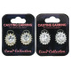 Cubic Zirconia Jewelry, ellipse Earrings Jewelries #107, 1 PAIR