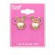 Cubic Zirconia Jewelry, Gold & Rhodium Mix Earrings Jewelries #13, 1 Pair