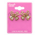 Cubic Zirconia Jewelry, Gold & Rhodium Mix Earrings Jewelries #16, 1 Pair