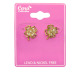 Cubic Zirconia Jewelry, Premium Earrings Jewelries #44 Clover Design - Gold, 1 PAIR