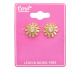 Cubic Zirconia Jewelry, Premium Earrings Jewelries #45 Sunflower Design, 1 PAIR