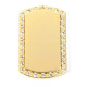 Blank Military Army ID tags for Pet, Gold Plated (29 x 50 mm)