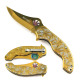 Max Force Folding Pocket weed pattern design knives for sale.