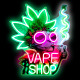 LED Design Print Cartoon Monkey Neon Sign for Business, #VAPE SHOP
