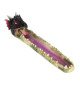 Skull, Dragon Clay Incense Burner for Stick, Cool Design Aromatherapy Burner #N015, 1 Set (3 x 11 inch)