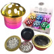 Metal Herb Mushroom Grinders #GLOSSY, 6 PC