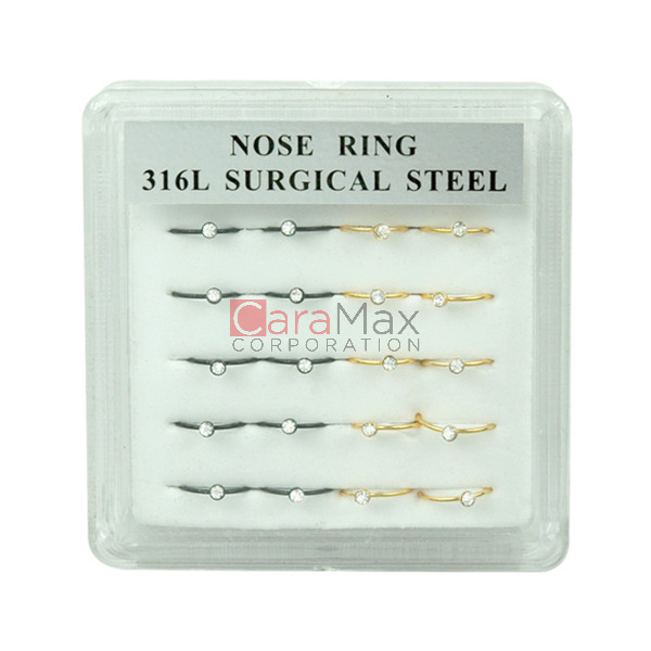 Nose Rings Hoops Body Jewelry Countertop Jewelry Display Stand 96 Set
