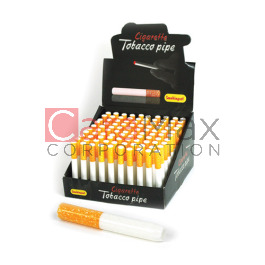 Ceramic Cigarette Tobacco Hand Pipe, Short, 100 Set