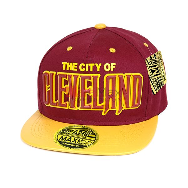 PVC Embroidered Snapback, 3D Silicone Patch Cap, #47 CLEVELAND