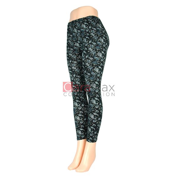 Women's High Waisted Tummy Control Fashion Leggings, Active Leggings Pants  for Women, #17 Black Floral Pattern