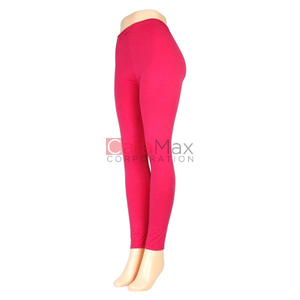 Women's High Waisted Tummy Control Fashion Leggings, Active Leggings Pants  for Women, #34 Solid Hot Pink