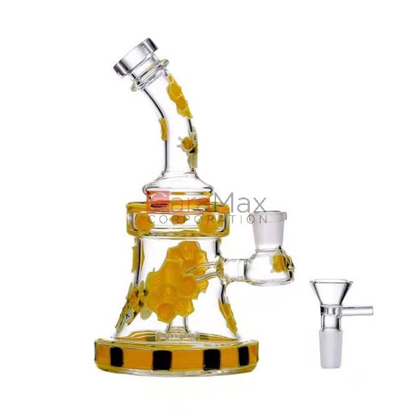 High Quality Water Glass Beaker Bong Pipe for Smoking, #AMS24 (8.6 inch)