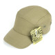 Curved Bill Army Cadet Cap, Plain Breathable Flat Top Military Hat, Khaki, 12 Set