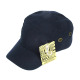 Curved Bill Army Cadet Cap, Plain Breathable Flat Top Military Hat, Navy Blue, 12 Set