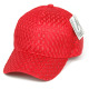 Red Color, Mesh Baseball Hat with Adjustable Strap