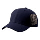 Curved Bill Baseball Cap with Velcro Strap, Plain Visor Hat, Navy Blue, 12 Set