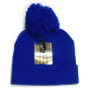 Cuff Pom Pom Knit Beanie, Premium Skull Slouch Hat Cap, Blue, 12 Set
