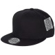 One Color Plain Flat Bill Snapback Hat, Premium Classic Caps, Black, 12 Set