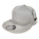One Color Plain Flat Bill Snapback Hat, Premium Classic Caps, Gray, 12 Set