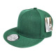 One Color Plain Flat Bill Snapback Hat, Premium Classic Caps, Hunter Green, 12 Set