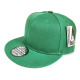 One Color Plain Flat Bill Snapback Hat, Premium Classic Caps, Kelly Green, 12 Set