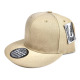 One Color Plain Flat Bill Snapback Hat, Premium Classic Caps, Khaki, 12 Set