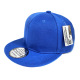 One Color Plain Flat Bill Snapback Hat, Premium Classic Caps, Royal Blue, 12 Set