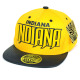 PVC Embroidered Snapback, 3D Silicone Patch Cap, #01 INDIANA, 12 Set