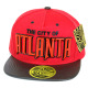 PVC Embroidered Snapback, 3D Silicone Patch Cap, #02 ATLANTA, 12 Set