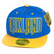 PVC Embroidered Snapback, 3D Silicone Patch Cap, #07 OAKLAND, 12 Set