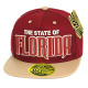 PVC Embroidered Snapback, 3D Silicone Patch Cap, #13 FLORIDA, 12 Set