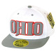 PVC Embroidered Snapback, 3D Silicone Patch Cap, #14 OHIO, 12 Set