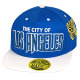 PVC Embroidered Snapback, 3D Silicone Patch Cap, #34 LOS ANGELES, 12 Set