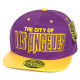 PVC Embroidered Snapback, 3D Silicone Patch Cap, #35 LOS ANGELES, 12 Set