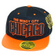 PVC Embroidered Snapback, 3D Silicone Patch Cap, #39 CHICAGO, 12 Set