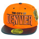 PVC Embroidered Snapback, 3D Silicone Patch Cap, #43 DENVER, 12 Set