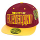 PVC Embroidered Snapback, 3D Silicone Patch Cap, #47 CLEVELAND, 12 Set