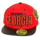 PVC Embroidered Snapback, 3D Silicone Patch Cap, #49 GEORGIA, 12 Set