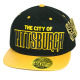 PVC Embroidered Snapback, 3D Silicone Patch Cap, #62 PITTSBURGH, 12 Set