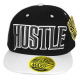 PVC Embroidered Snapback, 3D Silicone Patch Cap, #71 HUSTLE, 12 Set