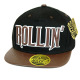 PVC Embroidered Snapback, 3D Silicone Patch Cap, #73 ROLLIN, 12 Set