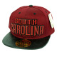 PVC Embroidered Snapback, 3D Silicone Patch Cap, #82 SOUTH CAROLINA, 12 Set