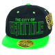 PVC Embroidered Snapback, 3D Silicone Patch Cap, #83 SEATTLE, 12 Set