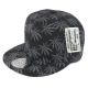 Weed Pattern Design Snapback Caps, Weed Designed  Snap Back Hats, #Black, 12 Set
