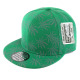 Weed Pattern Design Snapback Caps, Weed Designed  Snap Back Hats, #Green, 12 Set