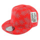 Weed Pattern Design Snapback Caps, Weed Designed  Snap Back Hats, #Red, 12 Set