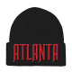 3D Embroidered Skull Cap, Embroidery Patch Beanies, #02 ATLANTA, 12 Set