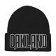 3D Embroidered Skull Cap, Embroidery Patch Beanies, #06 OAKLAND, 12 Set
